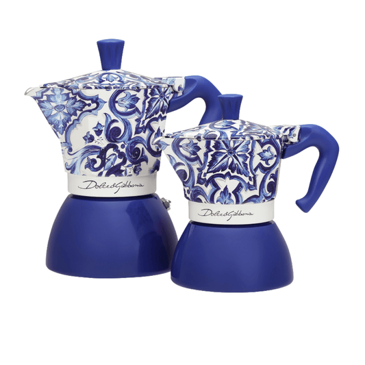 Bialetti X Dolce&Gabbana Blå Medelhavsmoka Induktion - Tiny Lux
