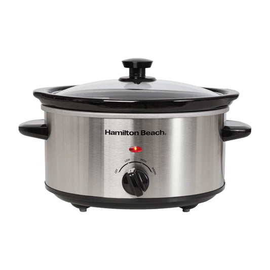 Hamilton Beach The Comfort Cook 3.5L Slow Cooker – Stainless Steel