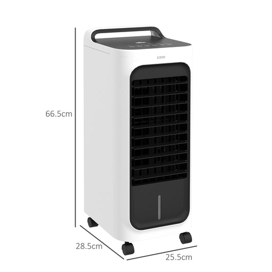HOMCOM Three-Cool Air Conditioner, with Ice Pack and Remote - White