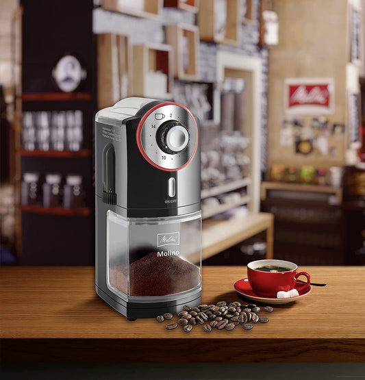 Melitta Molino Coffee Grinder, 1019-01, Electric Coffee Grinder, Flat
