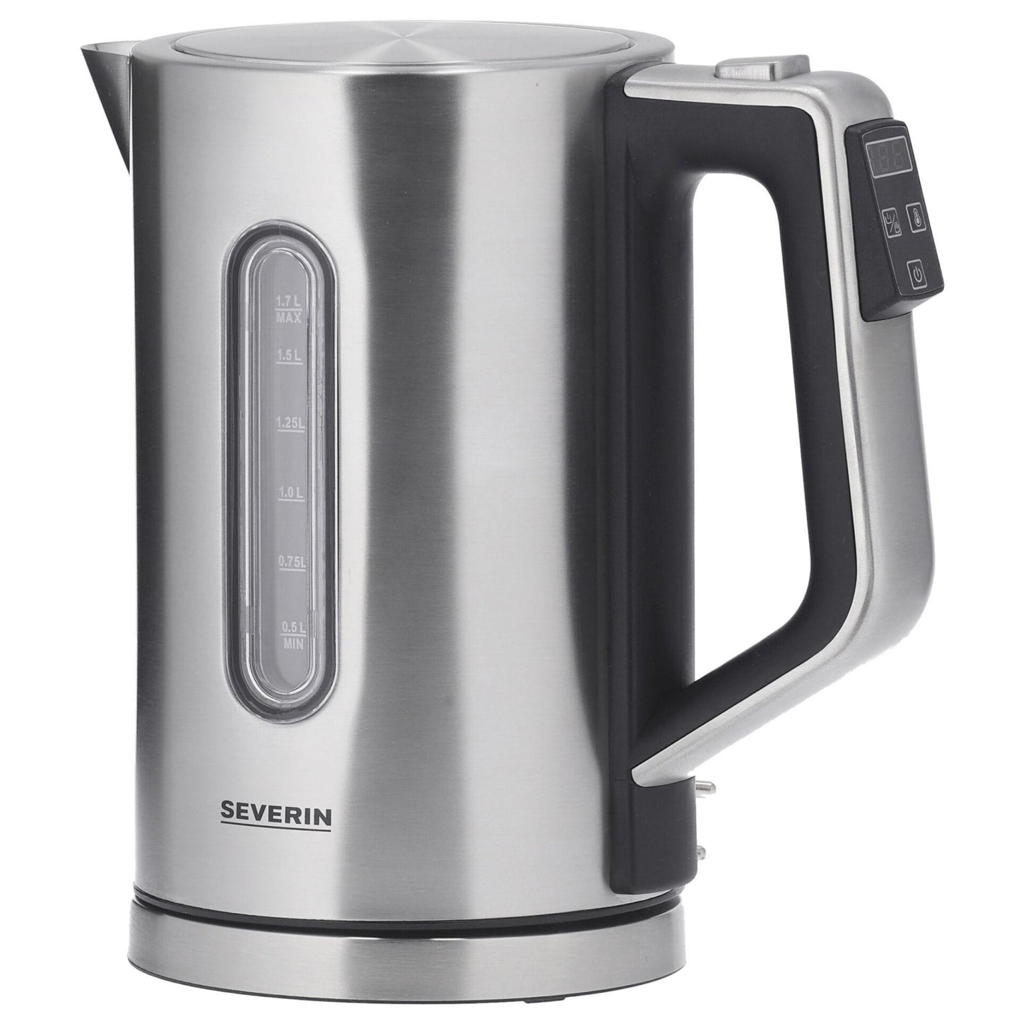 Severin 3418000 electric kettle 1.7 L 3000 W Black, Stainless steel -