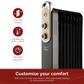 Rediffusion Vintage 9 Fin Oil Filled Radiator 2KW Black