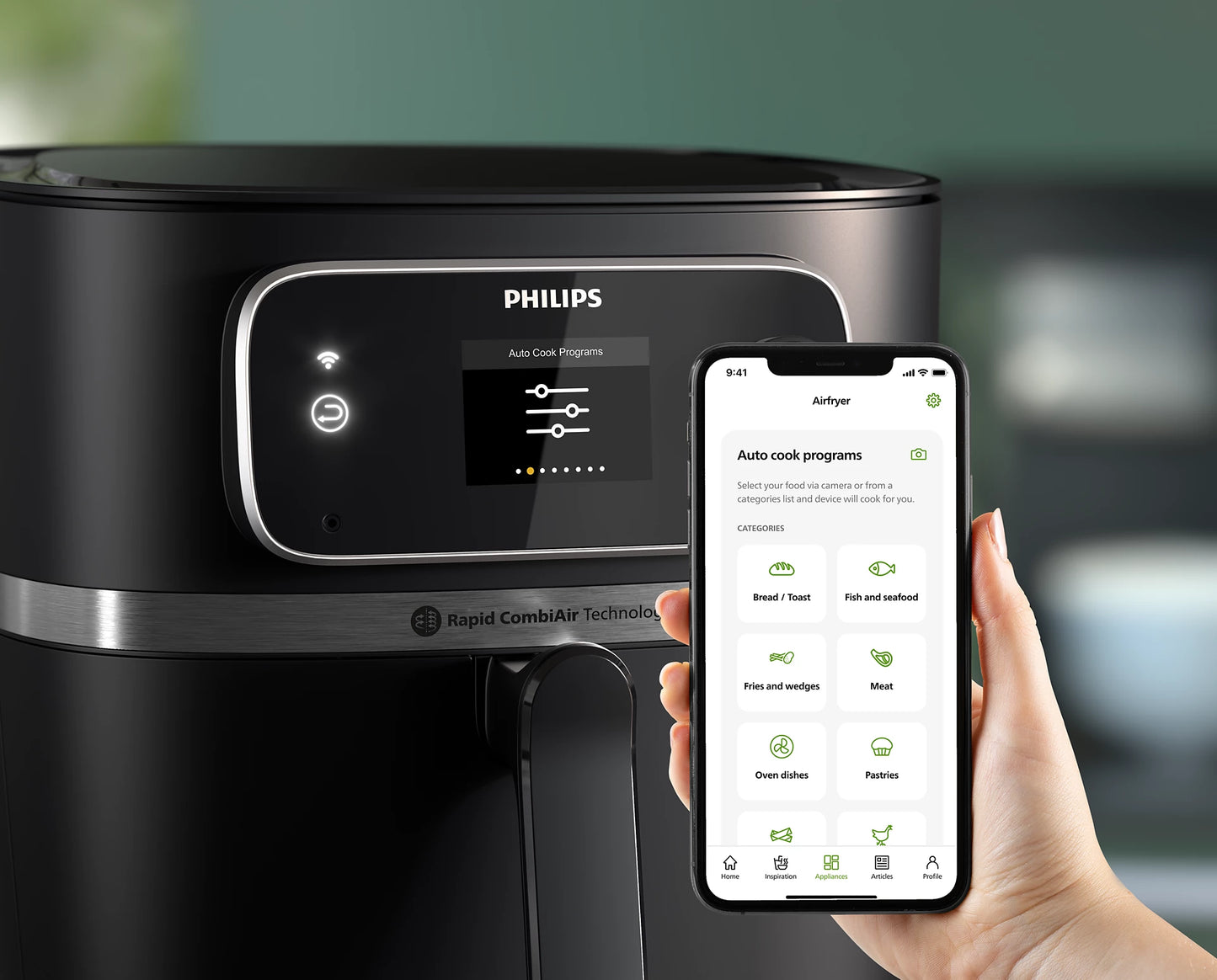 Philips Airfryer 7000 Series HD9880/90 Combo 8.3L and Food Thermometer image 2