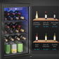 HOMCOM 24 Bottle Wine Cooler, 68 Litre Capacity, 4-16°C Freestanding Drinks Beer Wine Fridge with Glass Door, Black