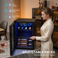 HOMCOM 16 Bottle Wine Cooler, 48 Litre Capacity, 4-16°C Under Counter Drinks Beer Wine Fridge with Glass Door, LED Light, Black