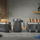 Russell Hobbs Bronte Matte Black Collection on worktop