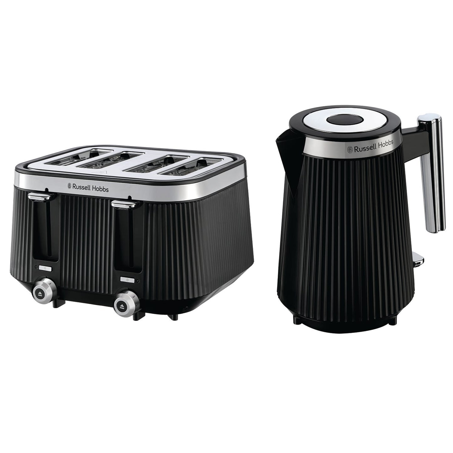 Russell Hobbs Bronte Black Kettle with matching toaster set
