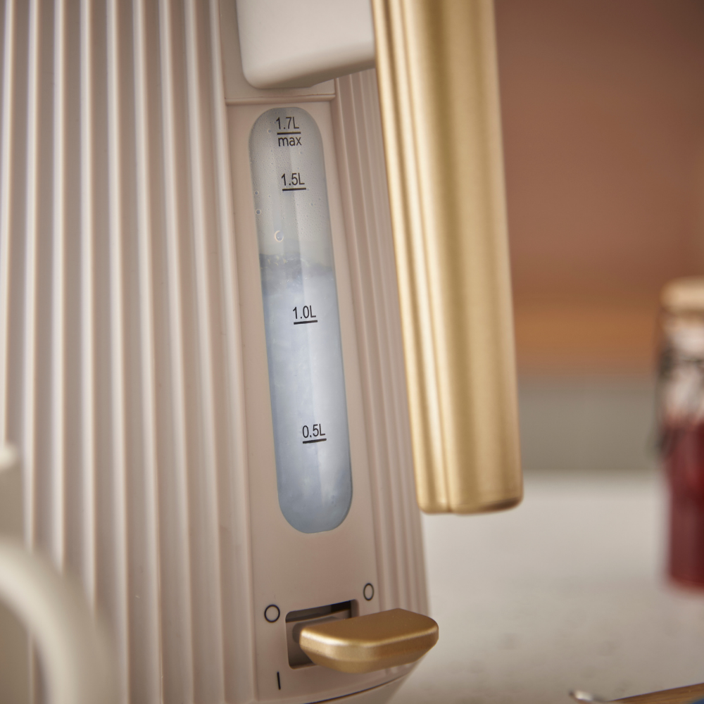 Russell Hobbs Bronte Kettle Stone — kitchen lifestyle shot