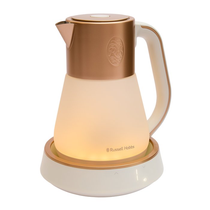 Russell Hobbs CALM Kettle 27450 frosted glass with copper accents