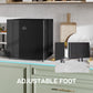 HOMCOM 46 Litre Table Top Mini Fridge, Small Fridge with Ice Box, Reversible Door, Adjustable Temperature and Legs for Bedrooms, Home Office, Black