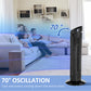HOMCOM Tower Fan for Bedroom, 30 inch, 6 m/s Powerful Velocity, Standing Floor Fan with 70° Oscillating and 3 Speeds for Home Office Indoor, Black