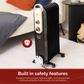 Rediffusion Vintage 9 Fin Oil Filled Radiator 2KW Black