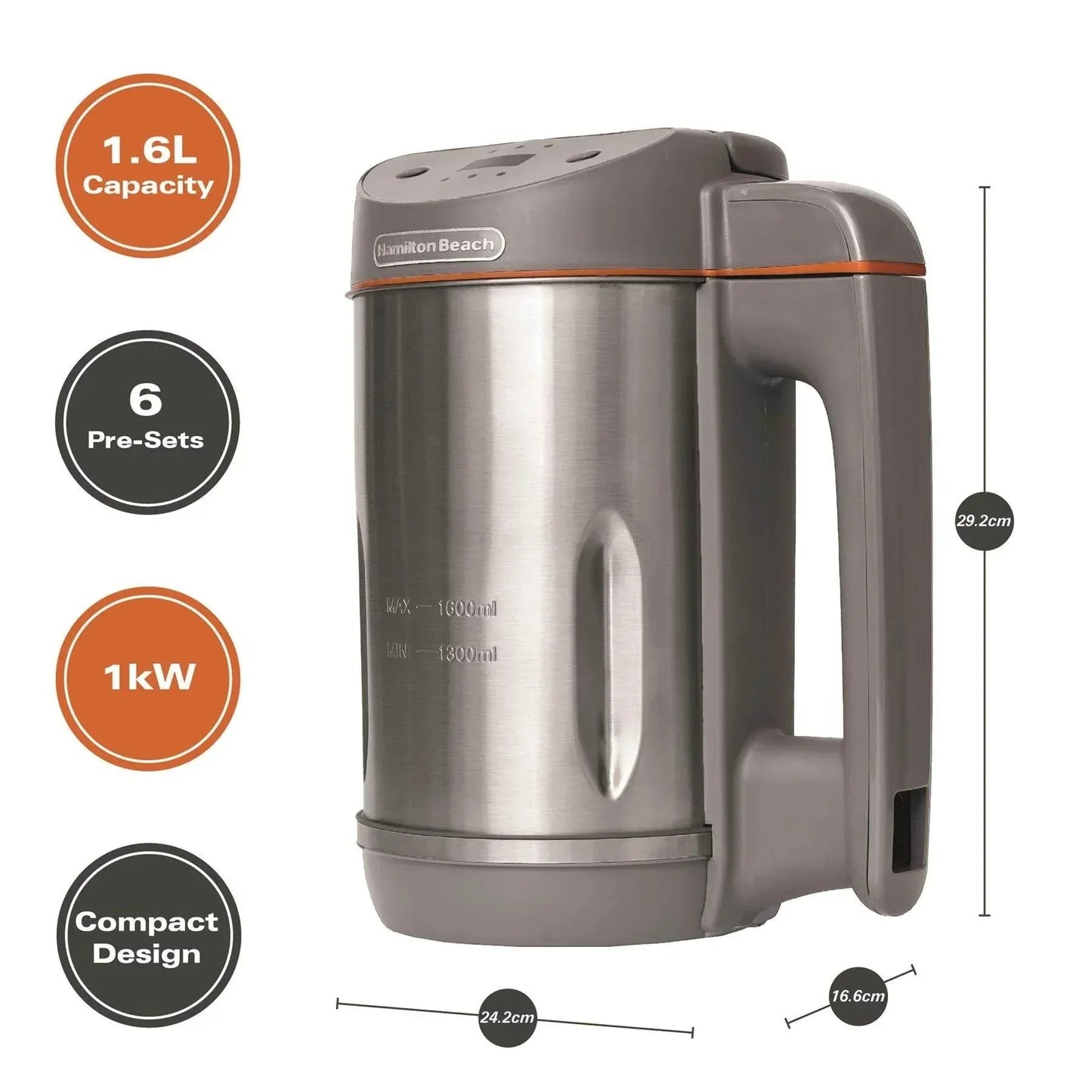 Hamilton Beach Intelligent Pro Soup Maker Plus – Grey