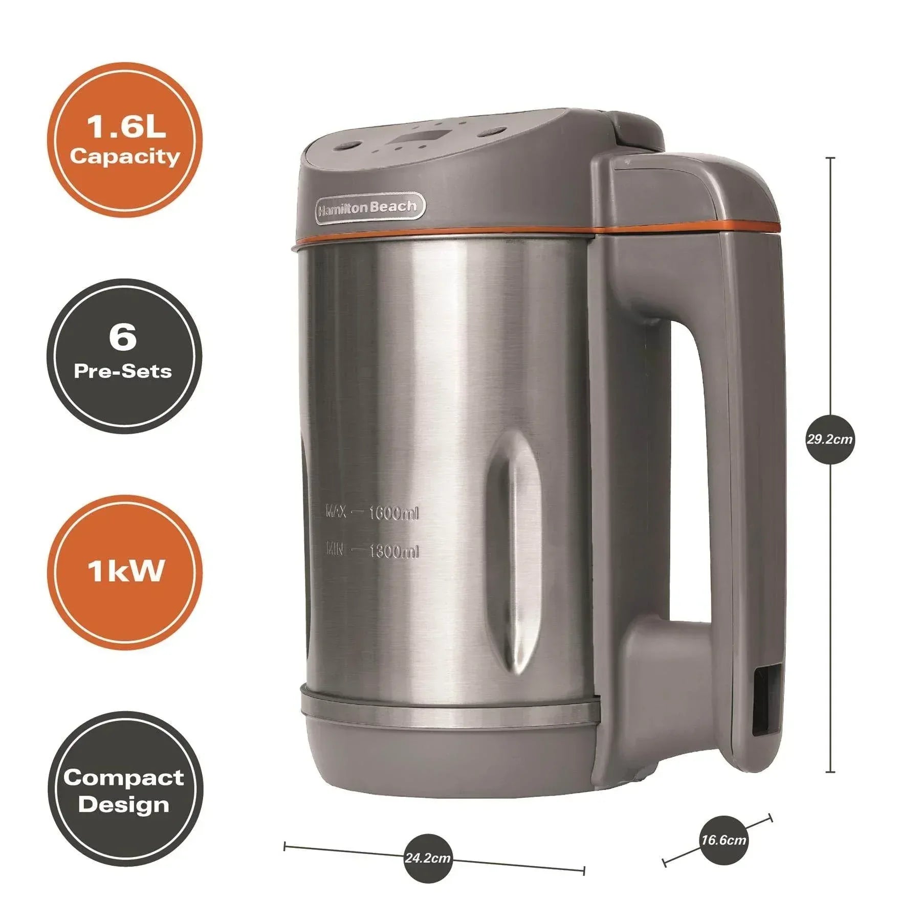 Hamilton Beach Intelligent Pro Soup Maker Plus – Grey