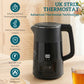 HOMCOM Electric Kettle, 1.7L Fast Boil 3kW Water Kettle with UK Strix Thermostat, LED Display, Keep Warm Function, Black