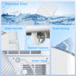 HOMCOM 14000 BTU Mobile Air Conditioner, 35m², Smart Home WiFi, with Dehumidifier, Fan, 24H Timer, Window Kit, White