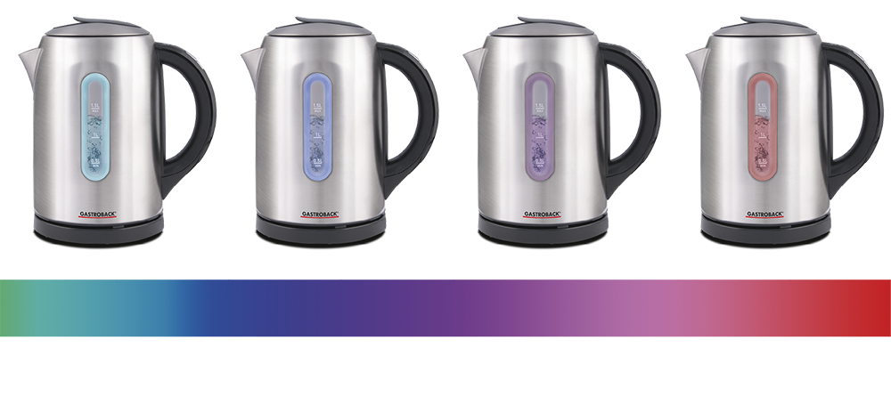 Gastroback 62427 Water Kettle Colour Vision Pro – colour changing feature