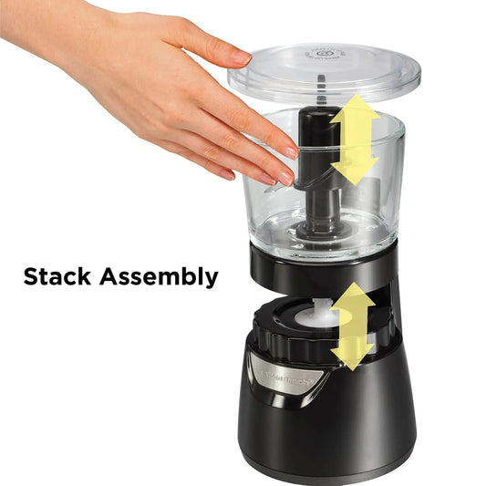 Hamilton Beach 700ml Stack & Press Glass Bowl Chopper