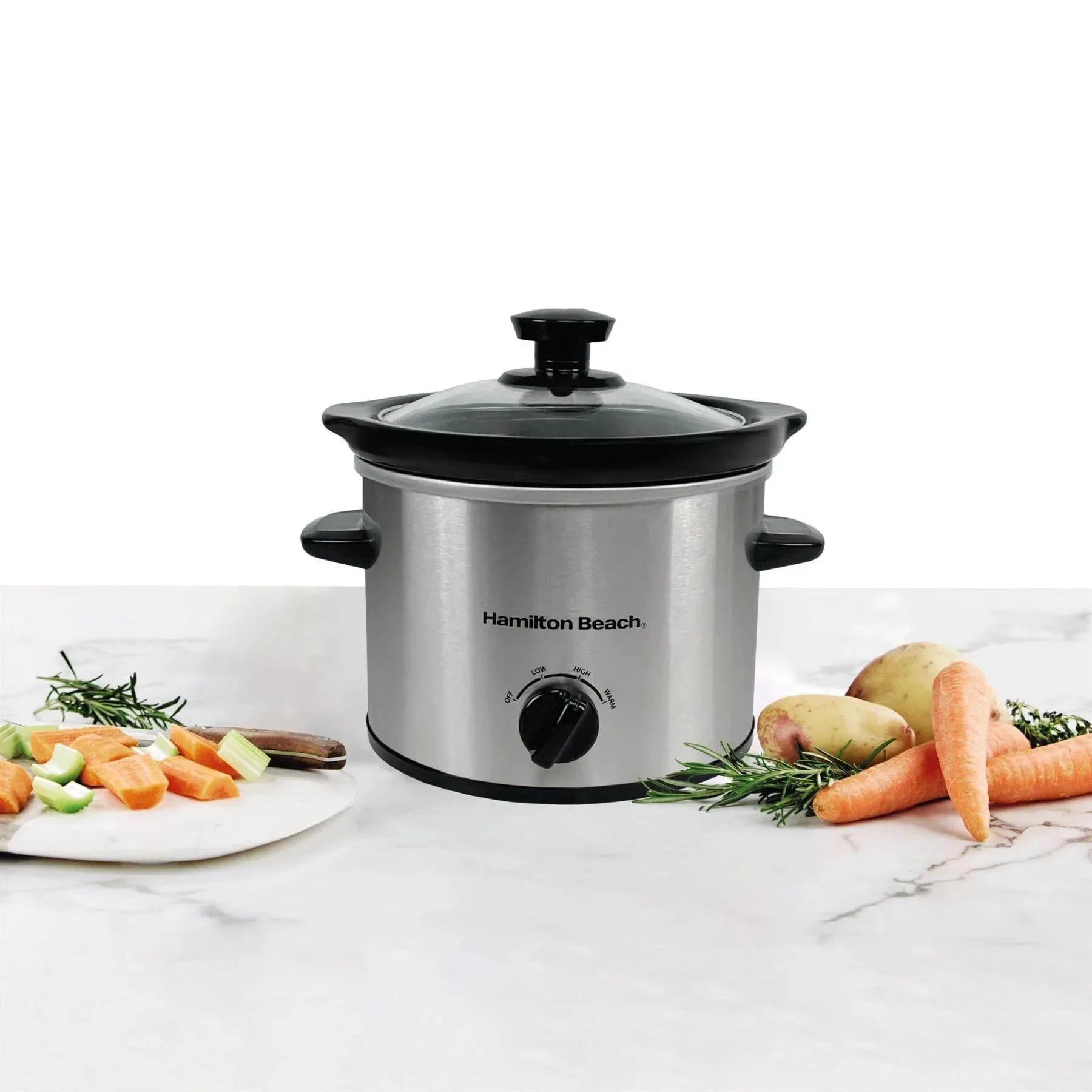 Hamilton Beach The Mighty Mini 1.8L Slow Cooker – Stainless Steel