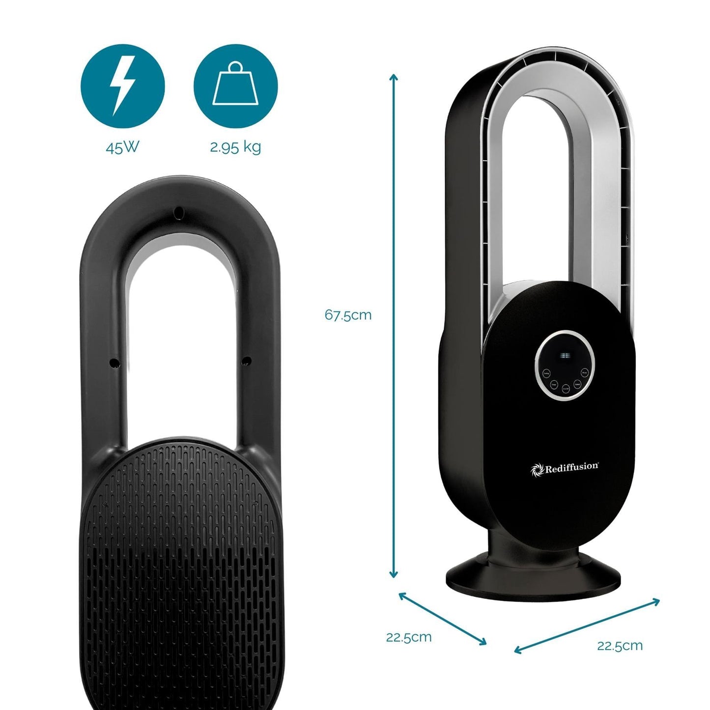 Rediffusion Bladeless Fan Black features