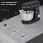 HOMCOM Stand Mixer, 5L Food Mixer for Baking, 6 Speeds and Pulse Setting, 1400W Cake Electric Kitchen Mixer with Dough Hook, Whisk, Stainless Steel Bowl, Splash Guard, Beater, Black