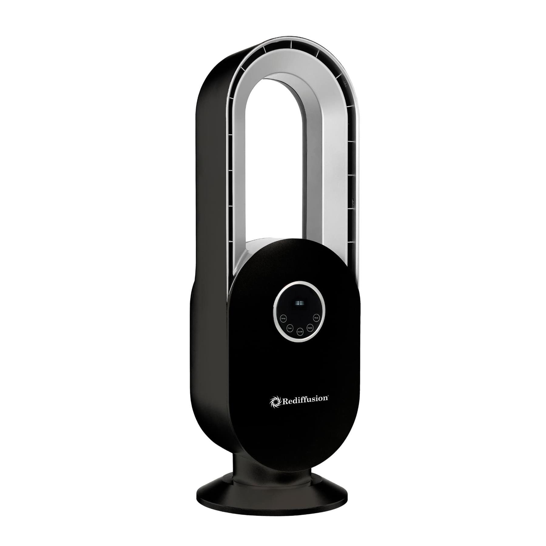 Rediffusion Bladeless Fan Black side view