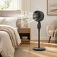 HOMCOM Pedestal Fan, Powerful Air Circulator, 36 Inch Floor Standing Fan with 3 Speed Settings, 70° Oscillating for Bedroom, Home and Office, Black