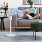 HOMCOM Pedestal Fan, Powerful Air Circulator, 36 Inch Floor Standing Fan with 3 Speed Settings, 70° Oscillating for Bedroom, Home and Office, White