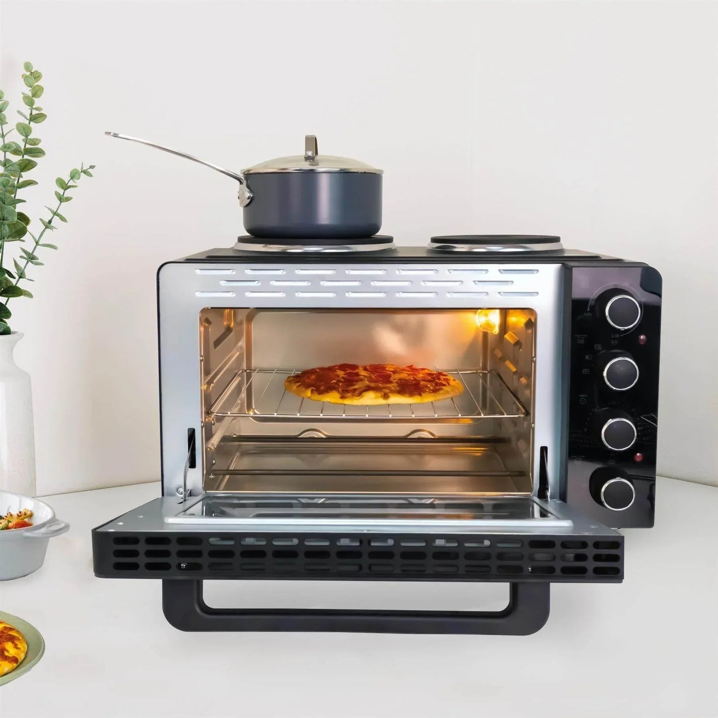 Hamilton Beach 28L Mini Oven with Double Hotplate