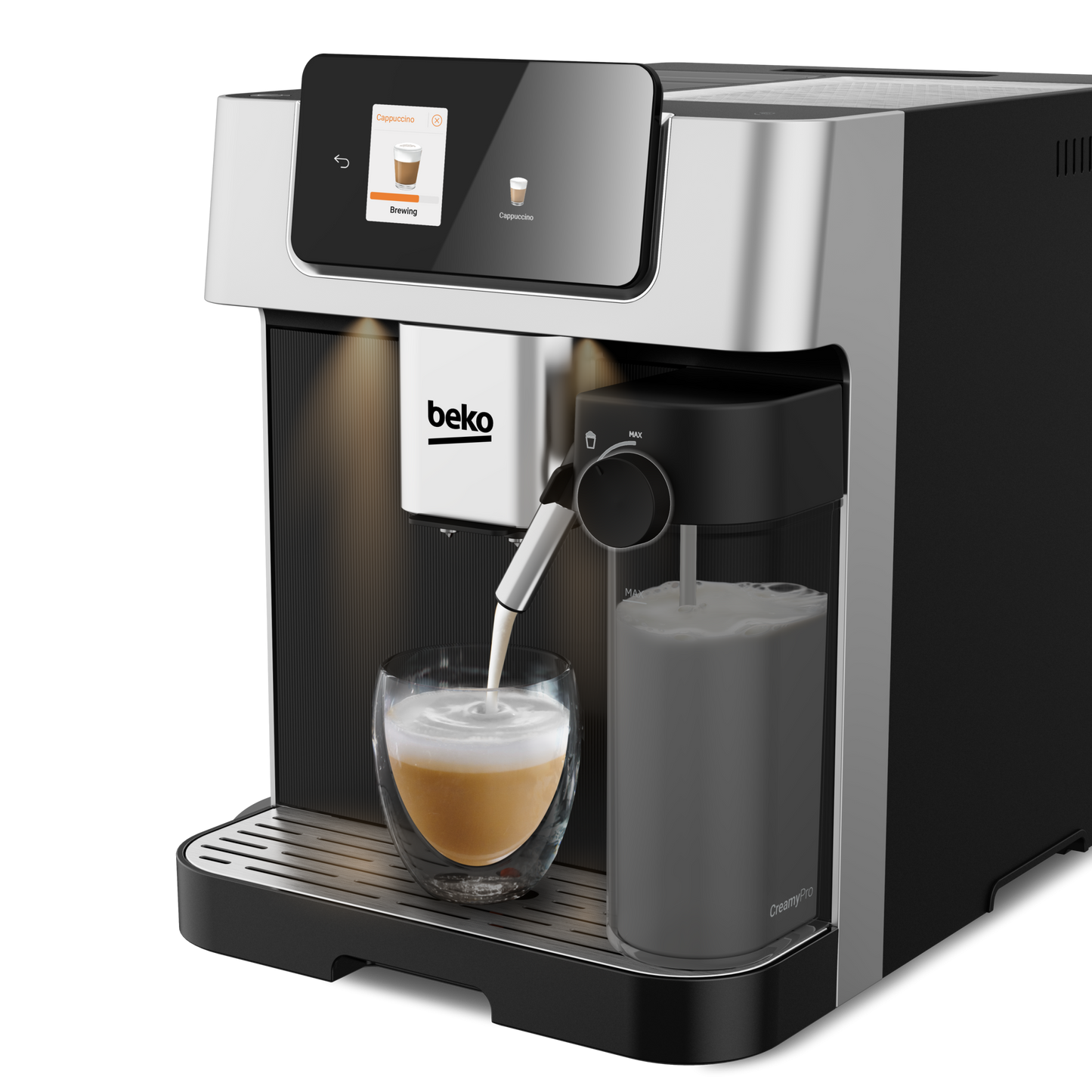 Beko CEG7348X - CreamyPro milk system frothing for cappuccino