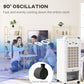 HOMCOM Three-Cool Air Conditioner, with Ice Pack and Remote - White