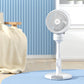 HOMCOM Standing Fan for Bedroom, 28" Pedestal Fan with Remote, 70° Oscillating, 90° Vertical Tilt, 3 Speeds, Adjustable Height, 7H Timer, Foot Button, White