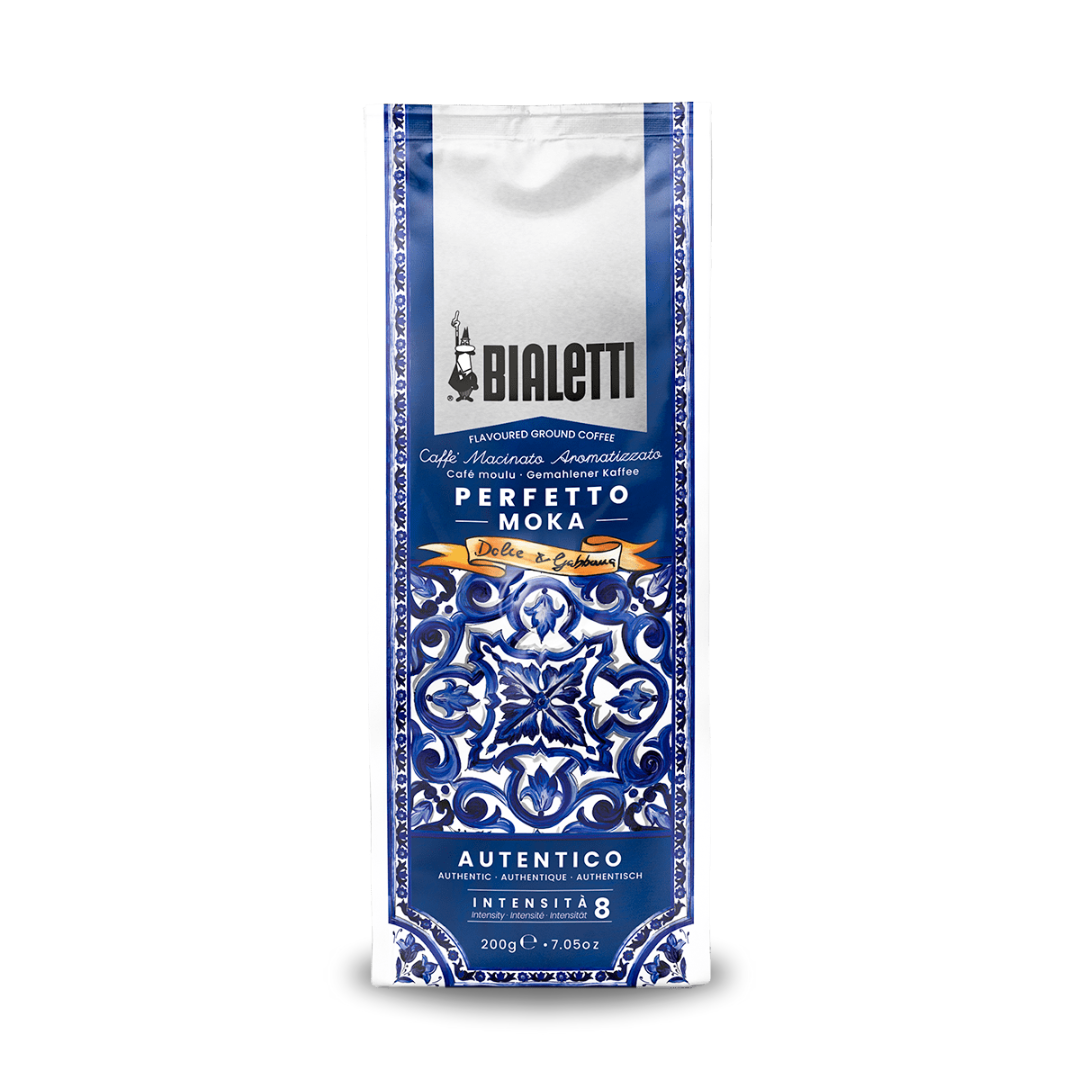 Bialetti X Dolce&Gabbana Blu Mediterraneo Kaffee (gemahlen, für Mokkakanne) - 250g - Tiny Lux
