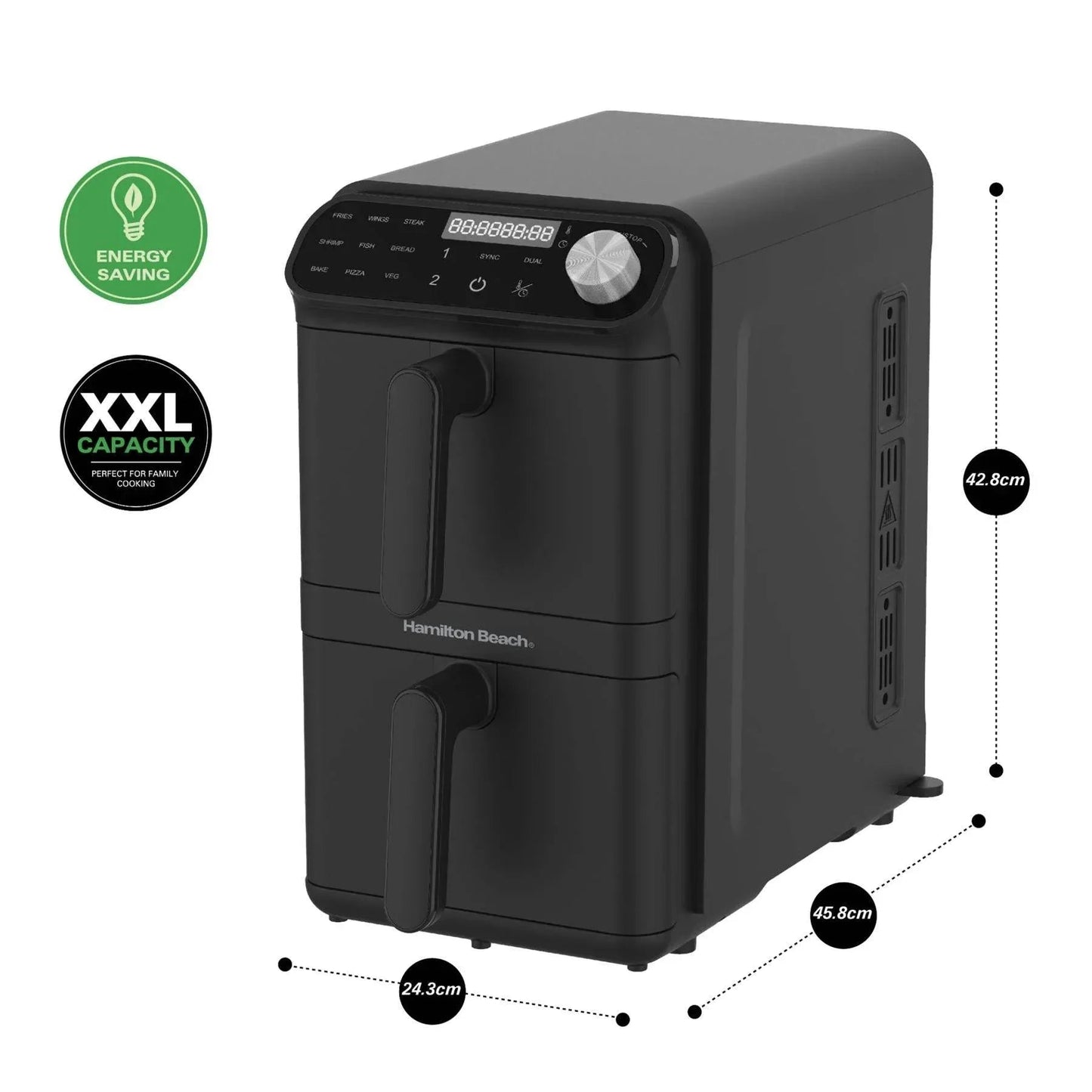 Hamilton Beach XXL Dual Stack 11L Air Fryer - Features