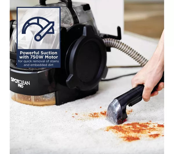 BISSELL SpotClean Pro 1558E Tragbarer Teppich- und Polsterreiniger – Schwarz