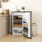 HOMCOM Under Counter Fridge, 91L Small Fridge with Chiller Box, Removable Shelf, Reversible Door, Adjustable Legs, Mini Refrigerator,  Silver Tone