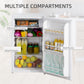HOMCOM 91L Small Fridge with Chiller Box Under Counter Fridge with Reversible Door, Good Housekeeping Institute Approved, White