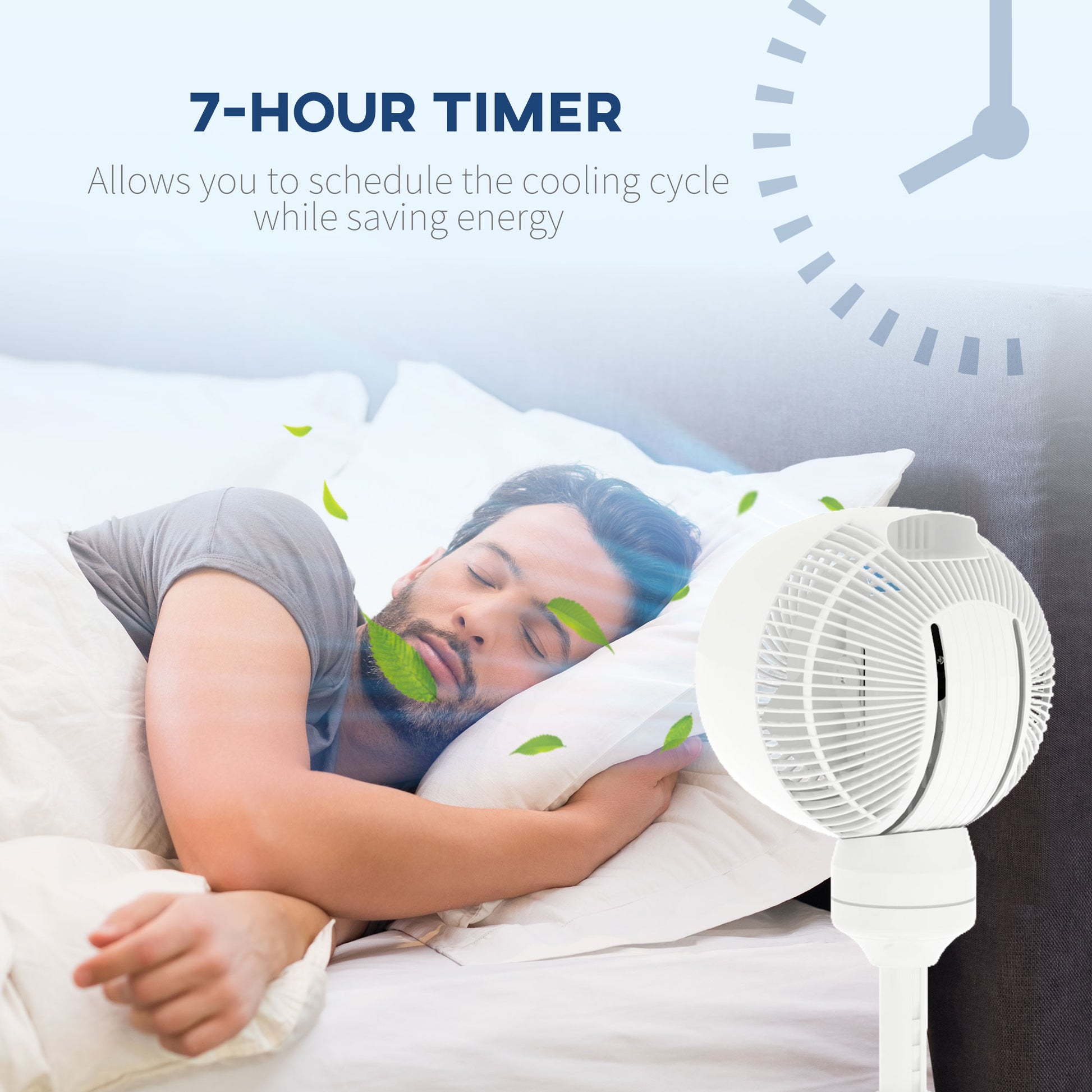 HOMCOM Standing Fan for Bedroom, 28" Pedestal Fan with Remote, 70° Oscillating, 90° Vertical Tilt, 3 Speeds, Adjustable Height, 7H Timer, Foot Button, White