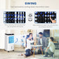 HOMCOM Portable Air Cooler, Evaporative Anion Ice Cooling Fan Water Conditioner Humidifier Unit with 10L Water Tank, 3 Modes, 3 Speed, Remote, Timer, Oscillating for Home Quiet Bedroom, White
