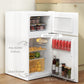 HOMCOM 88L Under Counter Fridge Freezer, Small Refrigerator with 5-Setting, 3 Star Freezer Rating, White