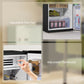 HOMCOM Under Counter Fridge, 85L Small Retro Refrigerator with Chiller Box, Adjustable Thermostat, Glass Shelves, Black
