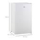 HOMCOM 91L Small Fridge with Chiller Box Under Counter Fridge with Reversible Door, Good Housekeeping Institute Approved, White
