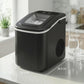 HOMCOM Countertop Ice Maker Machine 9 Cubes in 7 Mins Portable Ice Machine Ice Scoop and Basket 2 Sizes Black