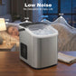 HOMCOM Ice Maker Machine Countertop, 9 Cubes Ready in 7 Mins, 12 KG in 24Hrs, 2 Sizes of Bullet, Self-Cleaning Ice Machine with Portable Handle, Scoop and Basket for Home Kitchen Office RV