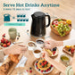 HOMCOM Modern Kettle and Toaster Set - Black