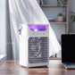 HOMCOM Air Cooler with Adjustable Head, Portable Air Conditioner with 3 Wind Speed, 2 Cool Mist, RGB Light, White