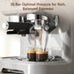 HOMCOM 15 Bar Coffee Machine with 15 Adjustable Grind Setting, Steamer and Complete Kit - Silver Colour