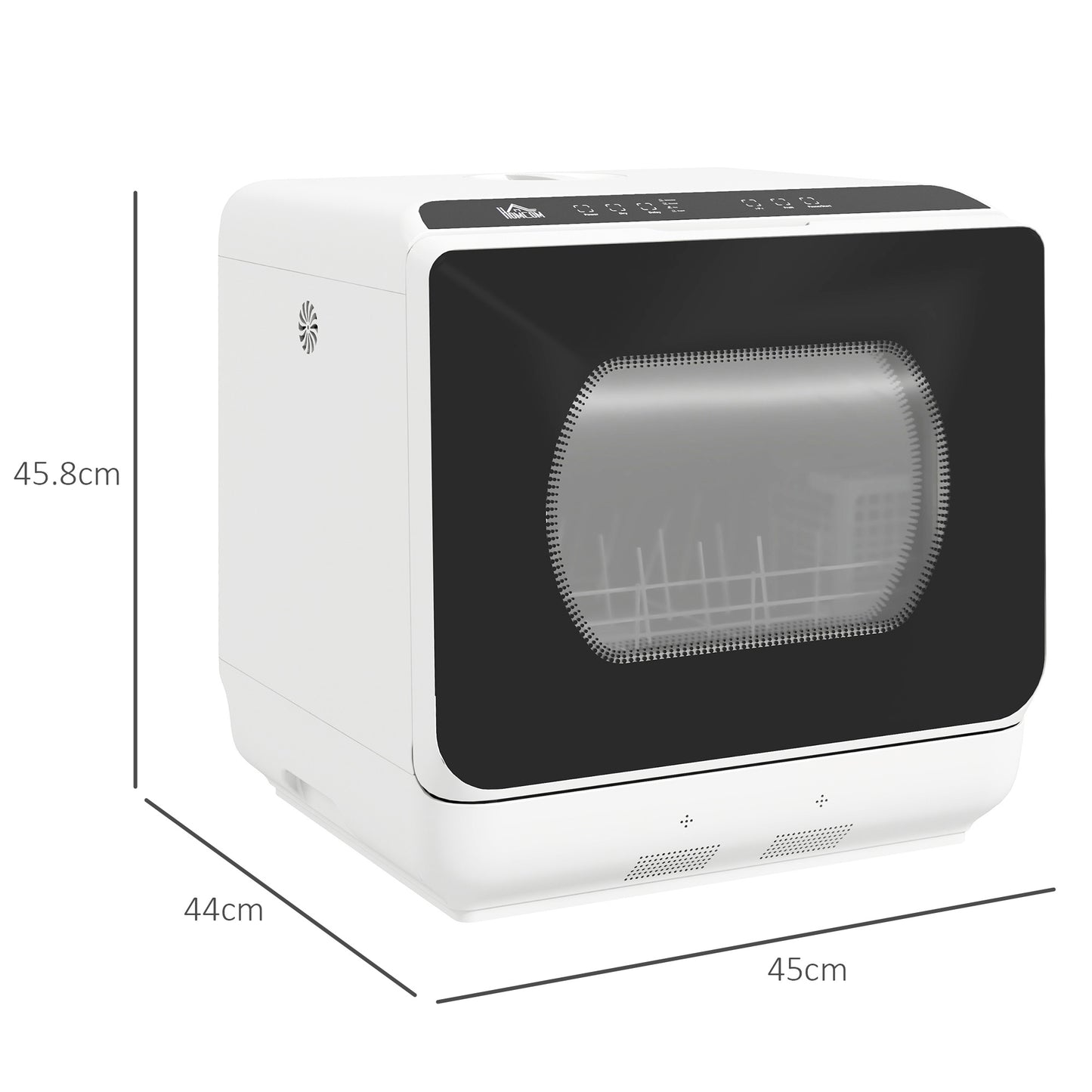 HOMCOM Six-Programme Countertop Dishwasher - White