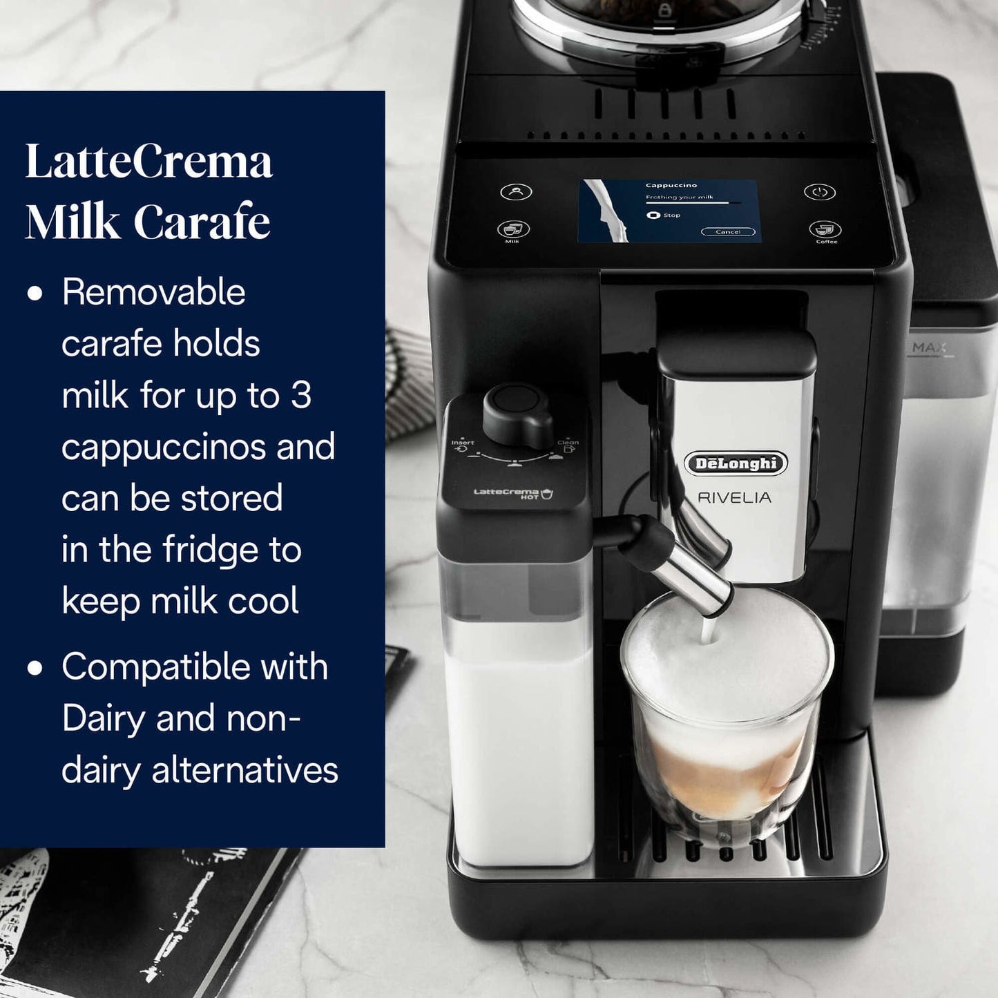 Delonghi Rivelia EXAM440.55.B Bean to Cup Coffee Machine - Black