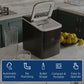 HOMCOM 12kg Countertop Ice Cube Machine, with Scoop - Black